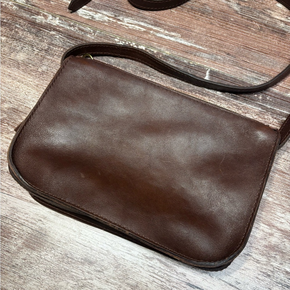 Madewell | VGUC Brown Leather Simple Crossbody Bag Leather Classic Chic Suede - Picture 2 of 13
